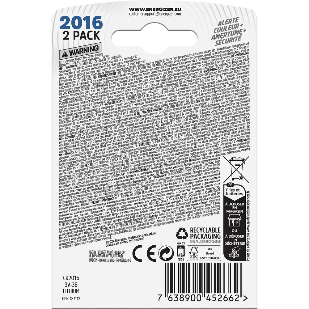 Produktabbildung Energizer Ultimate Lithium CR2016