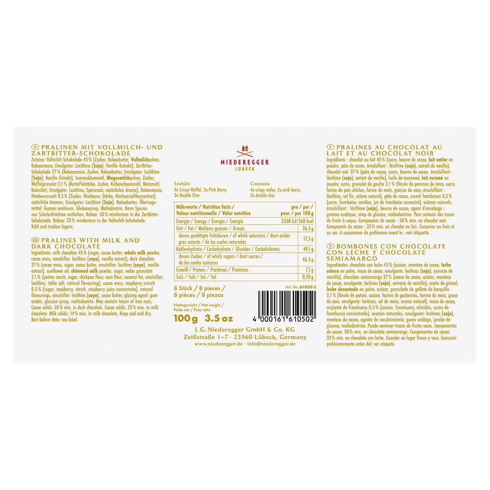 Produktabbildung Niederegger Pralinen Eier Chocolat