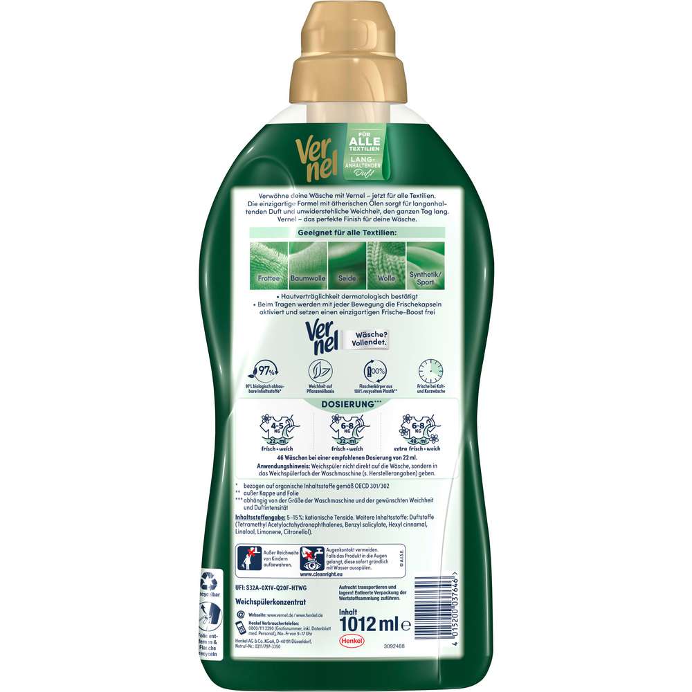 Produktabbildung Vernel Weichspüler Aromatherapie, Faszinierender Dschungel
