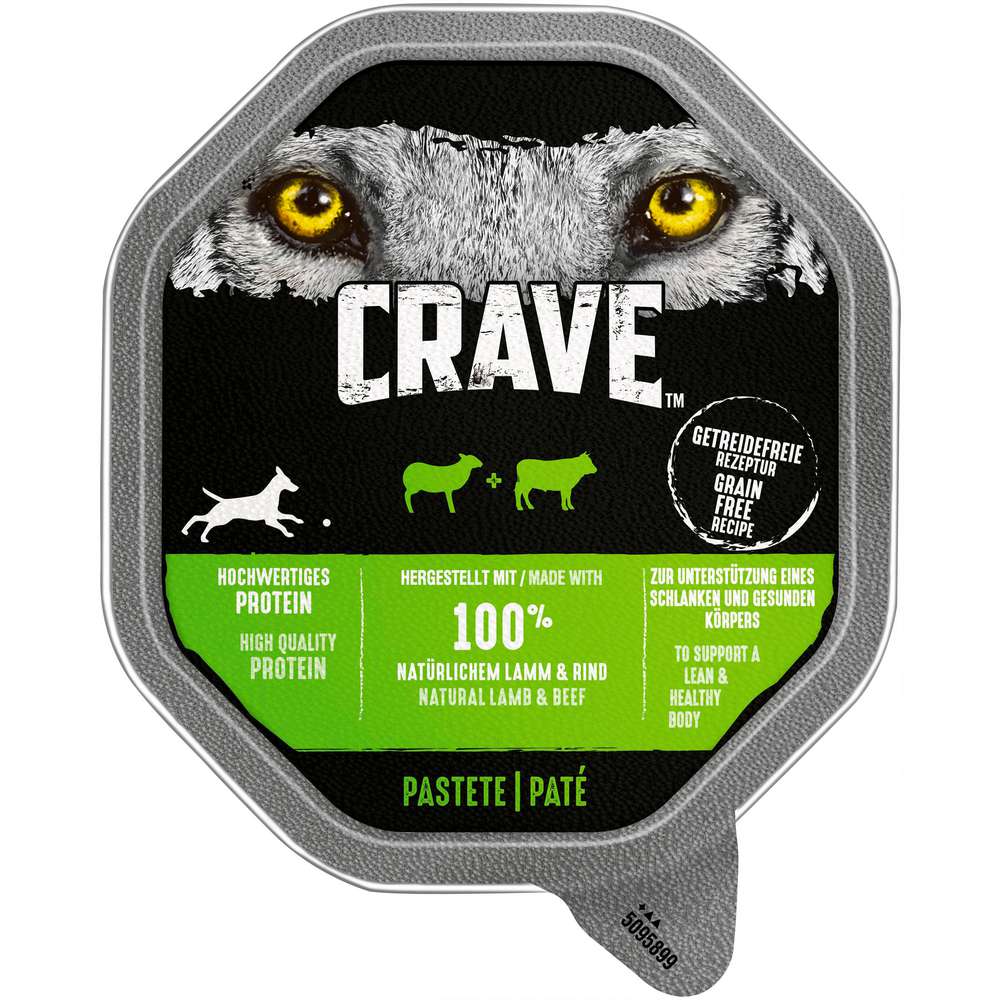 Produktabbildung Crave Hunde-Nassfutter, Pastete, Lamm/Rind