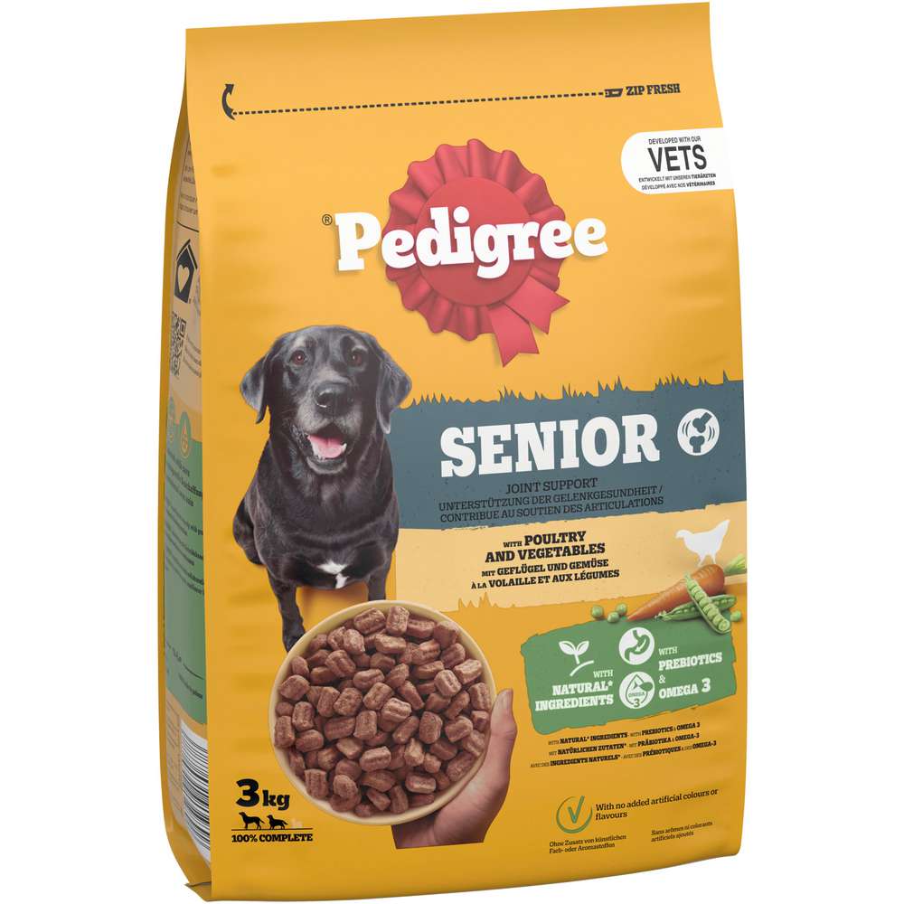 Produktabbildung Pedigree Hunde-Trockenfutter Senior, Geflügel/Gemüse