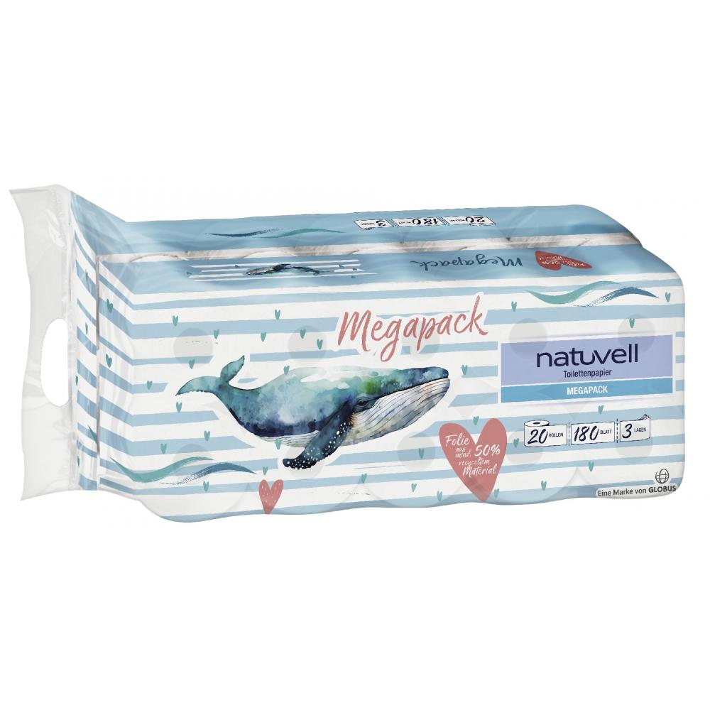 Produktabbildung keine Marke natuvell Toilettenpapier Megapack, 20 x 180 Blatt