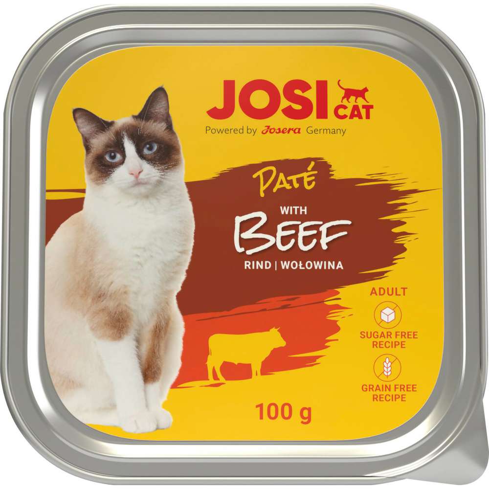 Produktabbildung JosiCat Katzen-Nassfutter, Rind/Paté