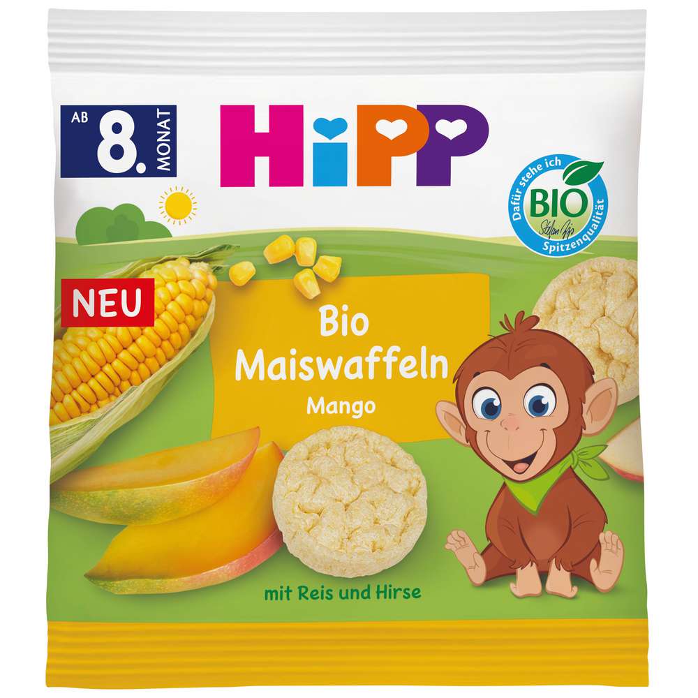 Produktabbildung Hipp Bio Maiswaffeln, Mango