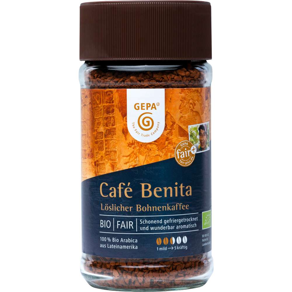 Produktabbildung Gepa Bio Kaffee Benita, löslicher Bohnenkaffee