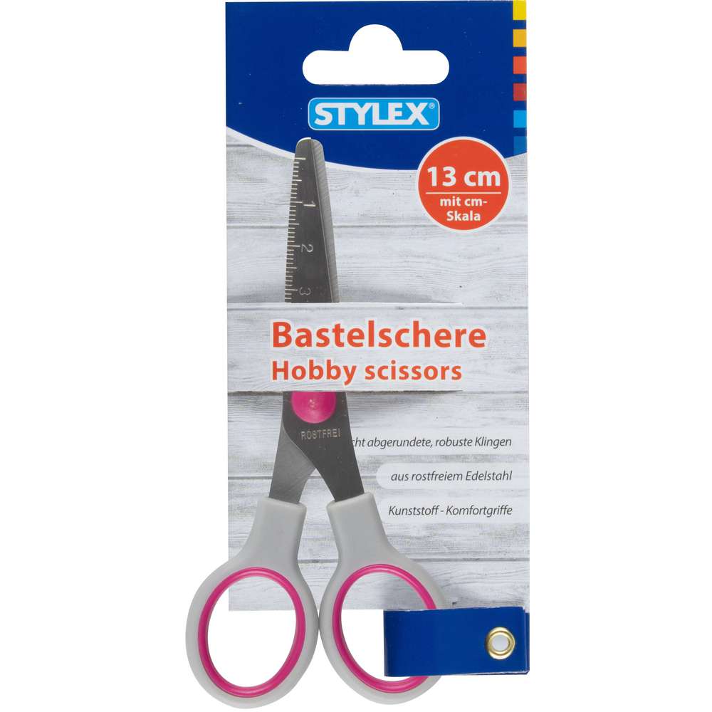 Produktabbildung Stylex Bastelschere stumpf 13cm Skala