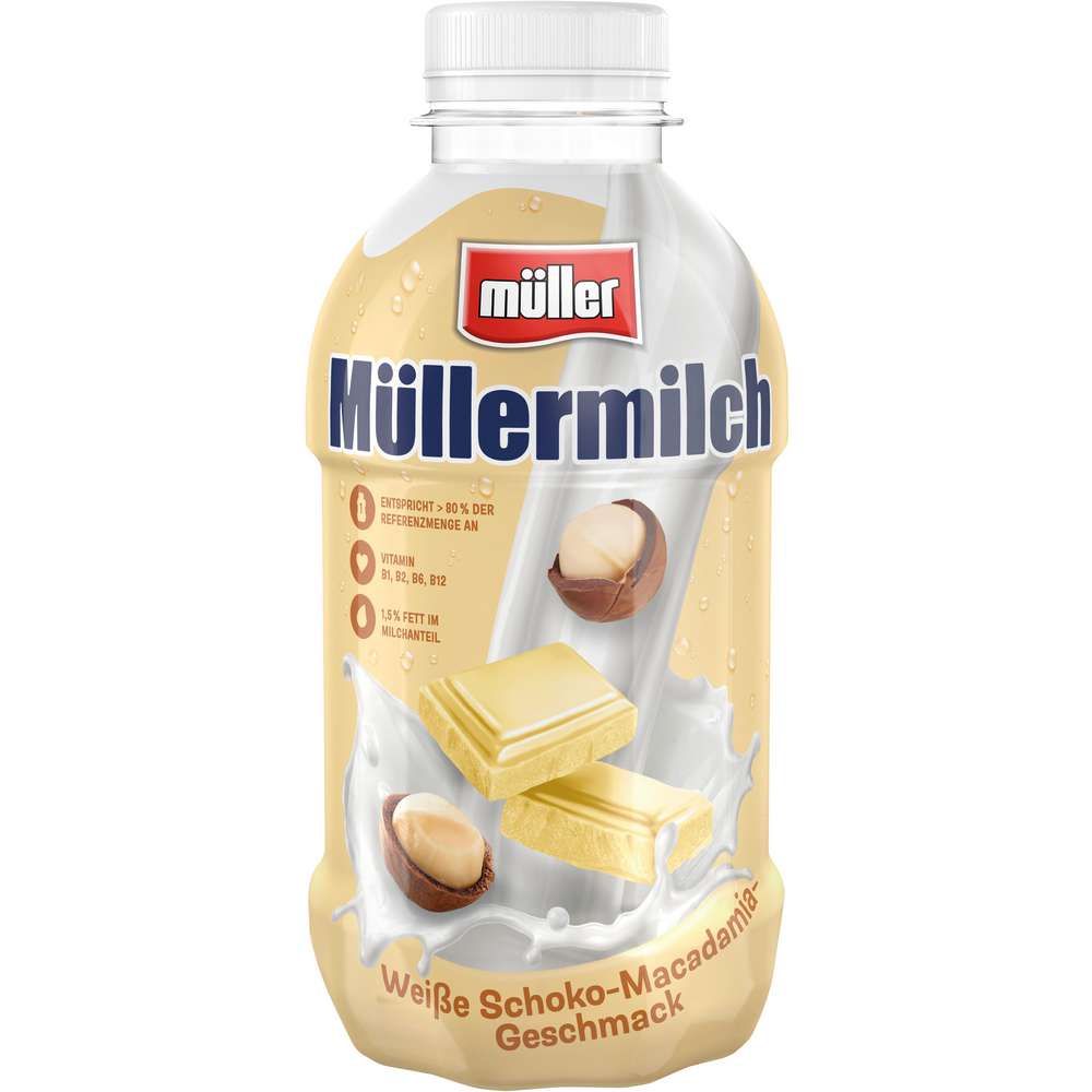Produktabbildung Müller Müllermilch weiße Schoko-Macadamia