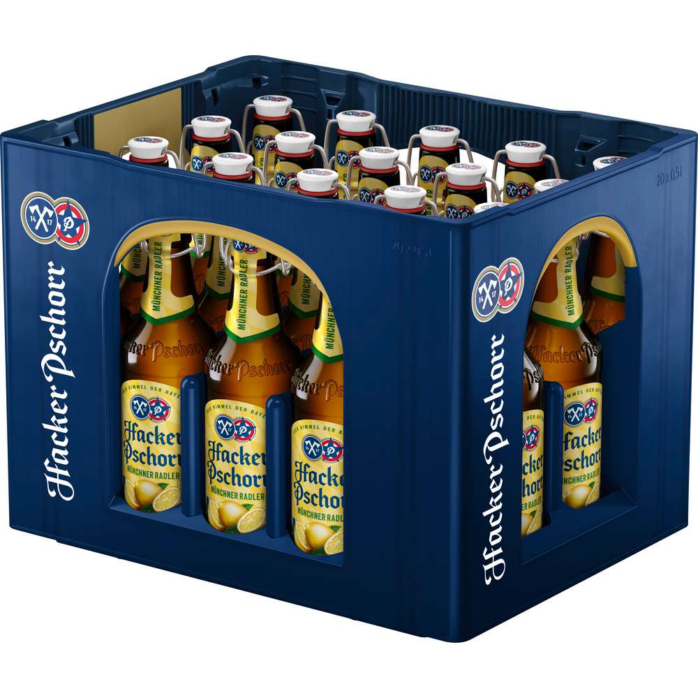 Produktabbildung Hacker Pschorr Biermischgetränk, Münchner Radler 2,5% (20x 0,500 Liter)