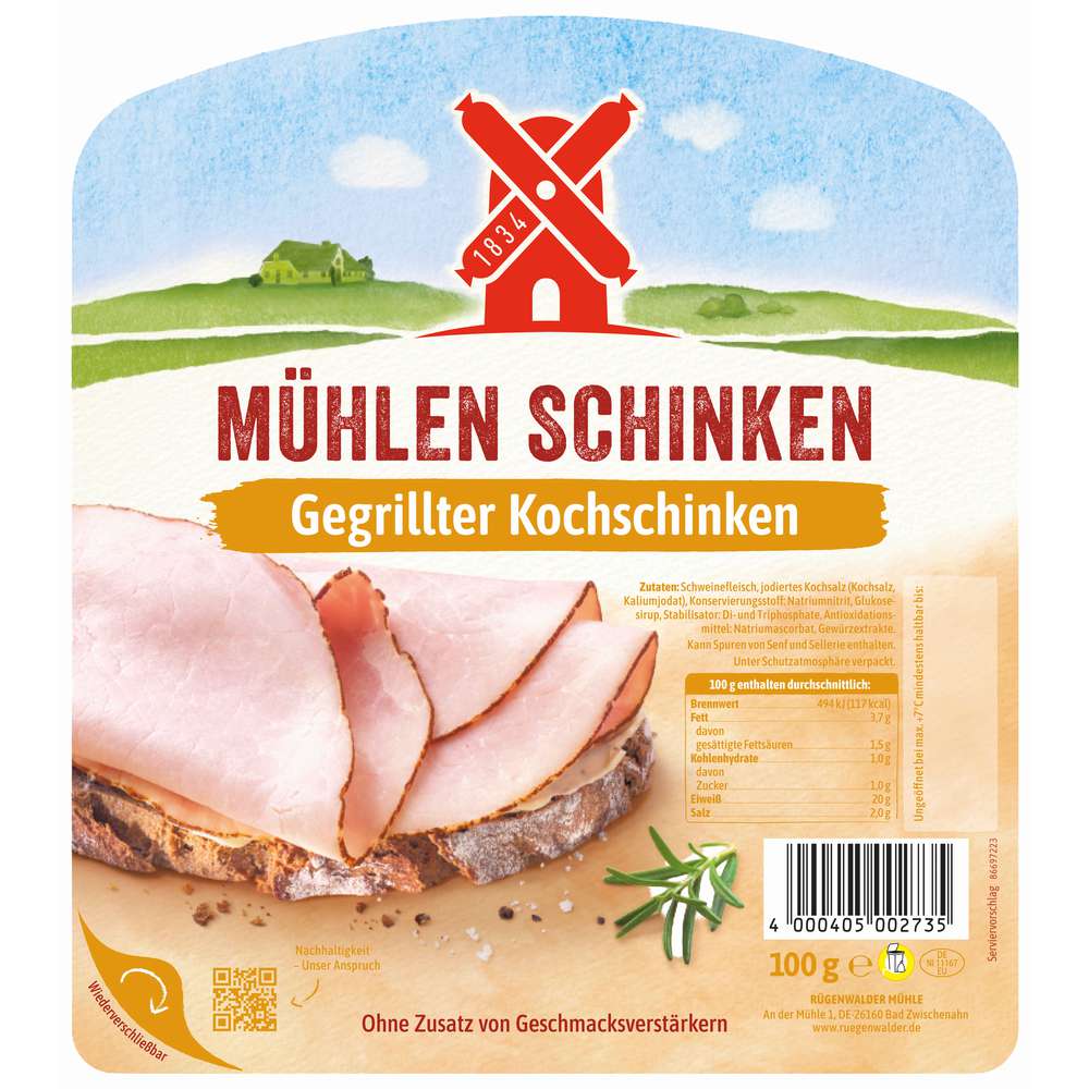Produktabbildung Rügenwalder Mühle Schinken Aufschnitt gegrillt