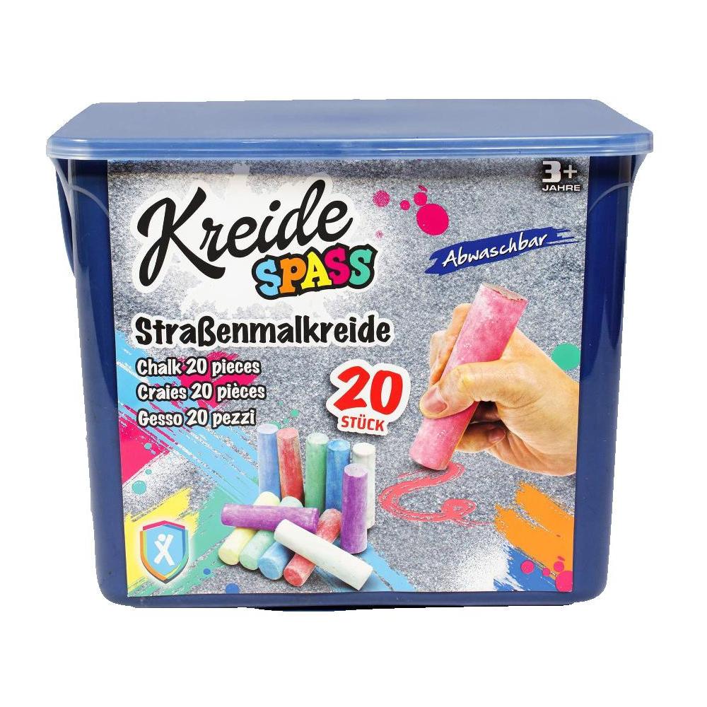 Produktabbildung keine Marke Kreidespaß Straßenmalkreide, 20 Stück