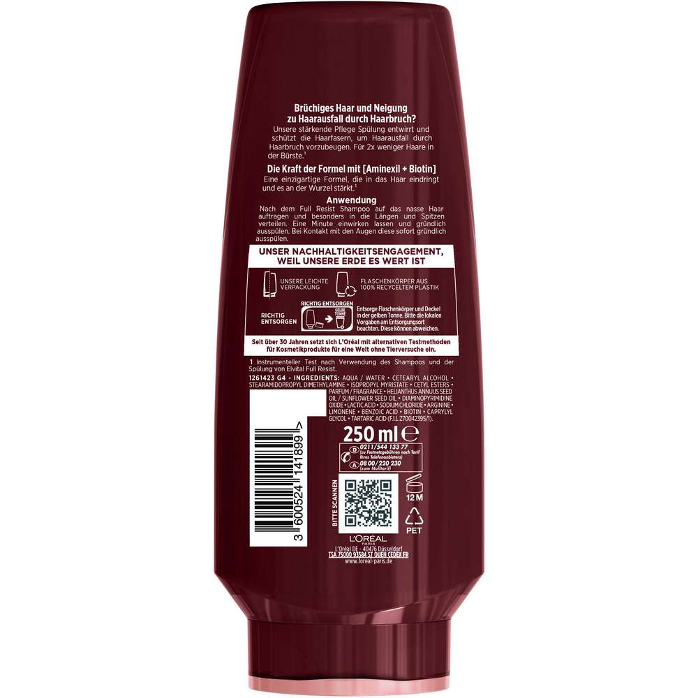 Produktabbildung L'Oreal Paris Elvital Haarspülung, Full Resist