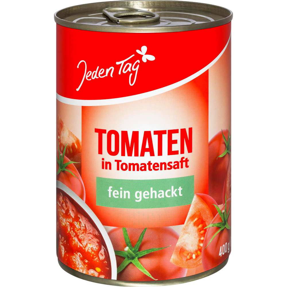 Produktabbildung Jeden Tag Tomaten fein gehackt in Tomatensaft