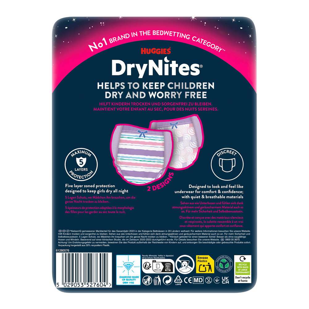 Produktabbildung Huggies Windeln DryNites Pyjama Pants, Girl 8-15 Jahre