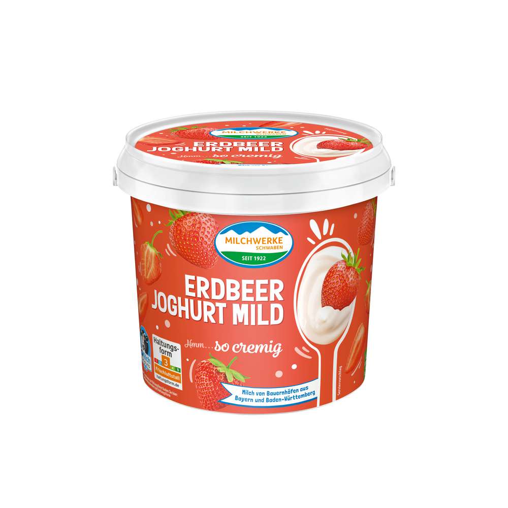 Produktabbildung Milchwerke Schwaben Fruchtjoghurt, Erdbeere
