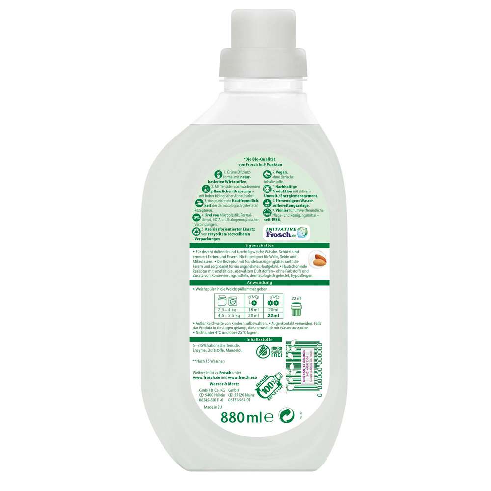 Produktabbildung Frosch Weichspüler Sensitiv, Mandelmilch