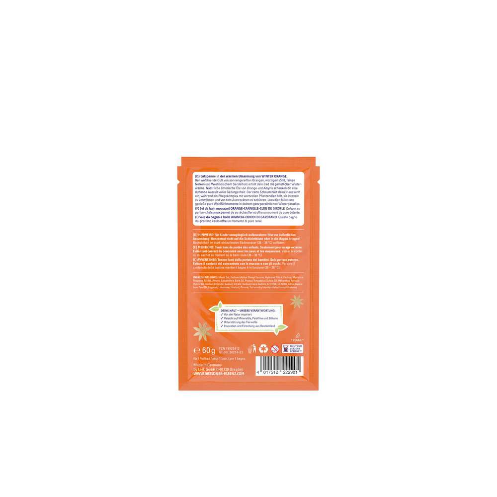 Produktabbildung Dresdner Essenz Badeschaum Winterorange, Orange/Zimt/Nelken
