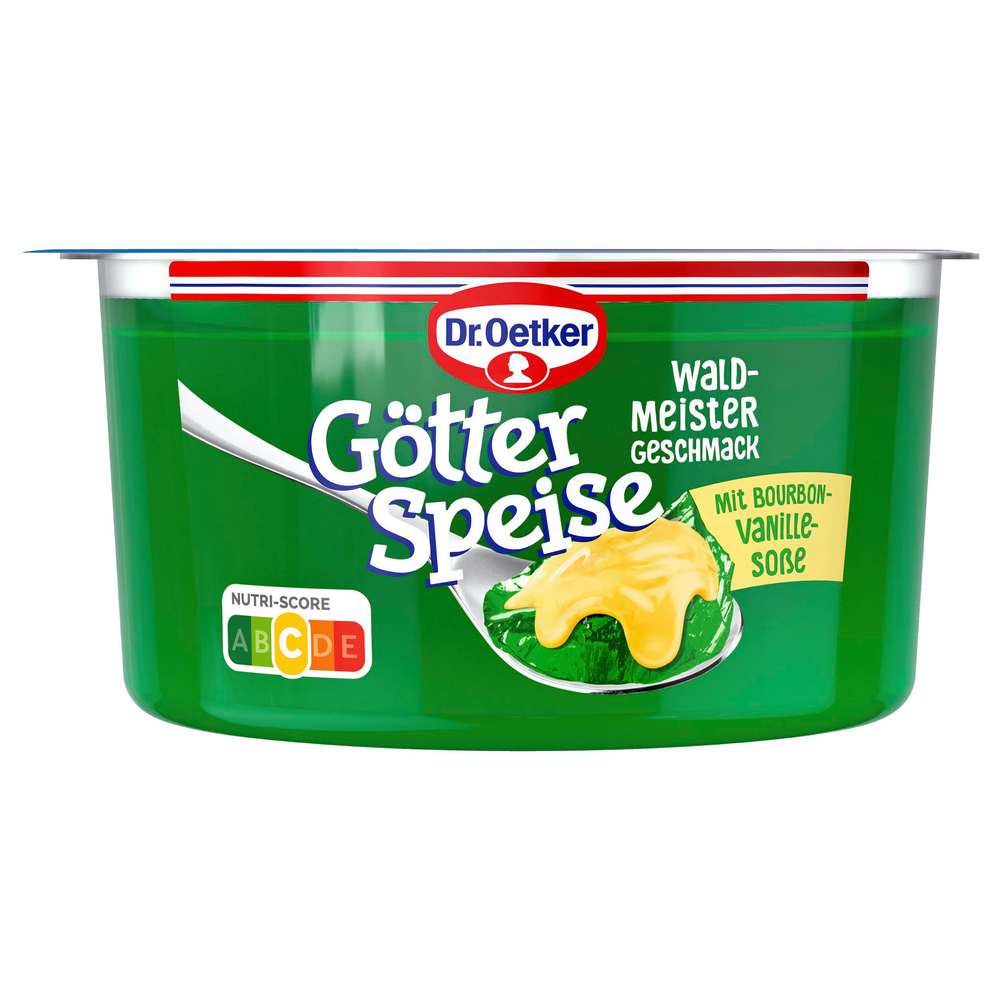 Produktabbildung  Götterspeise mit Soße, Waldmeister