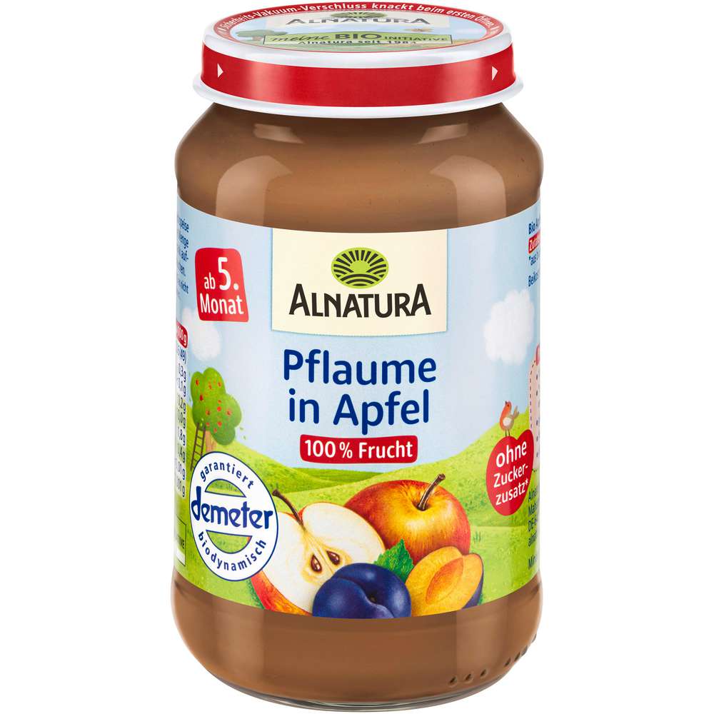 Produktabbildung Alnatura Bio Fruchtbrei, Pflaume in Apfel