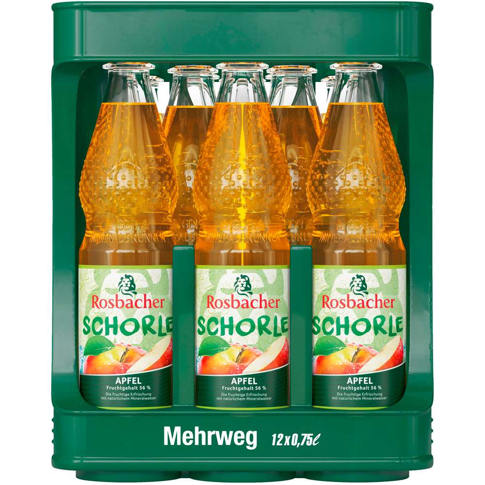 Produktabbildung Rosbacher Apfelschorle (12x 0,750 Liter)