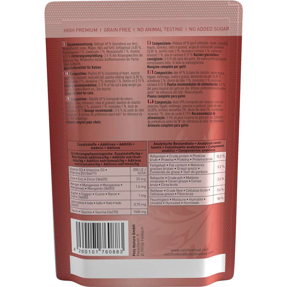 Produktabbildung catz finefood Katzen-Nassfutter N° 3, Geflügel