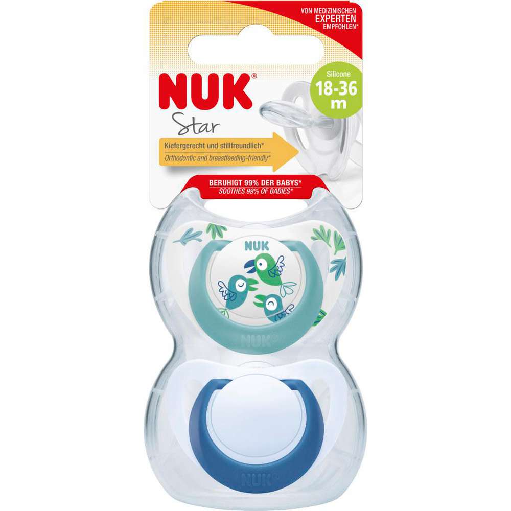 Produktabbildung Nuk Schnuller Box 18-36 M, Sortiert