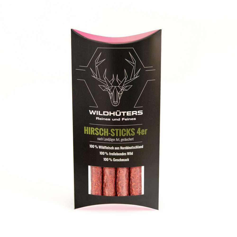 Produktabbildung Wildhüters Hirsch Sticks 4er