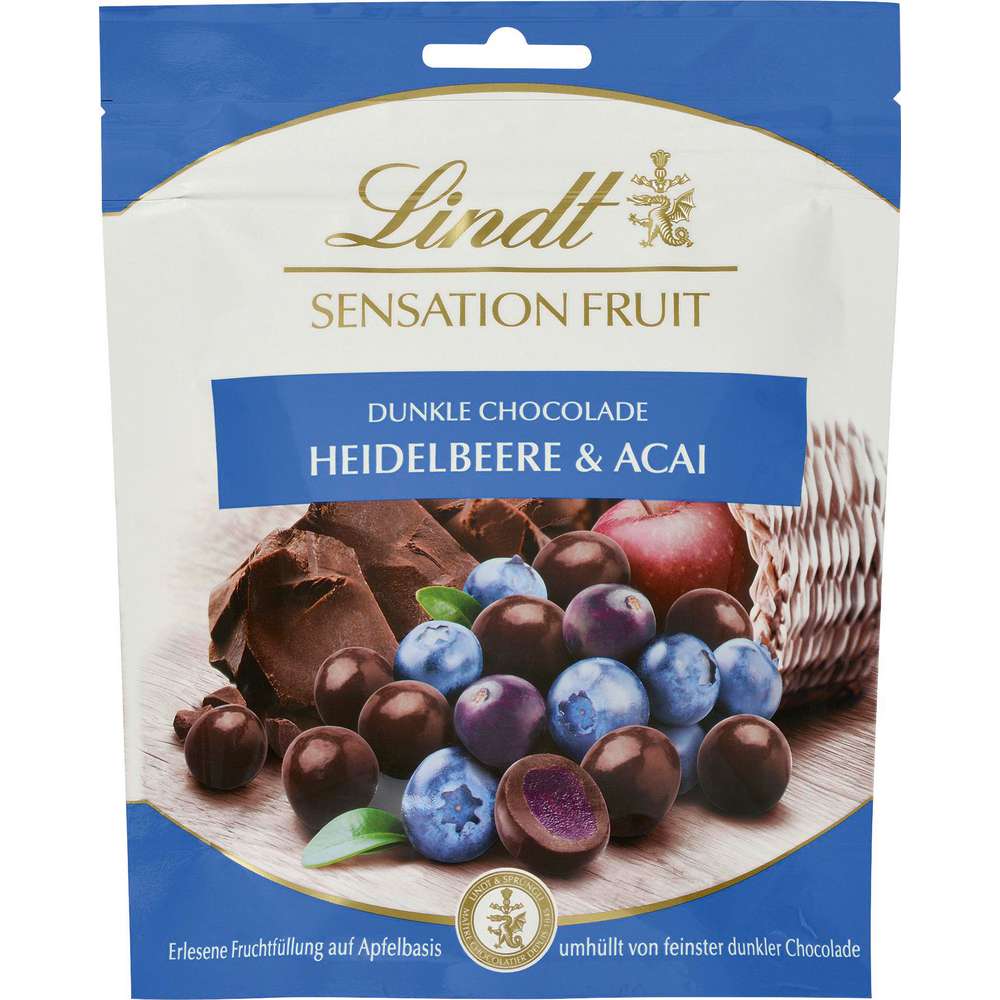 Produktabbildung Lindt Sensation Fruit Schokokugeln, Heidelbeere & Acai