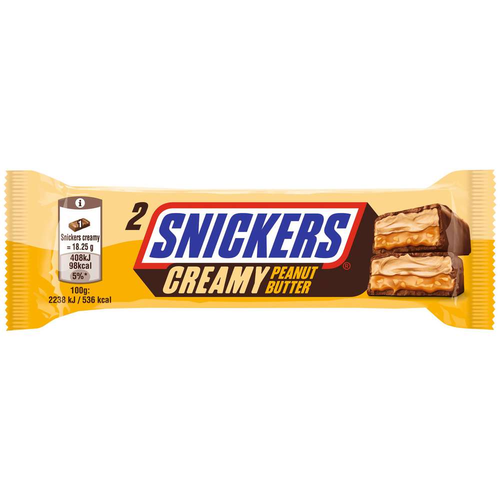 Produktabbildung Snickers Erdnuss-Karamell Schokoriegel, creamy