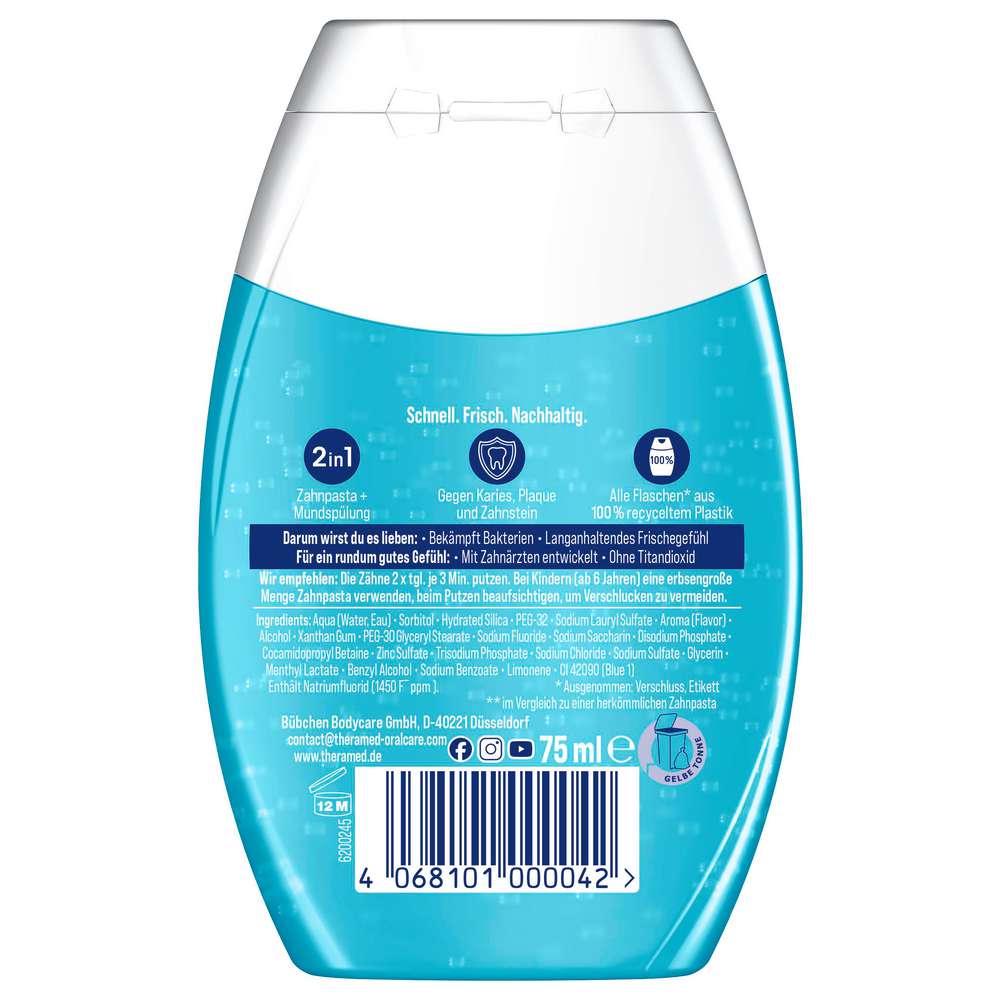 Produktabbildung Theramed Zahnpasta-Gel 2in1, Original Frisch