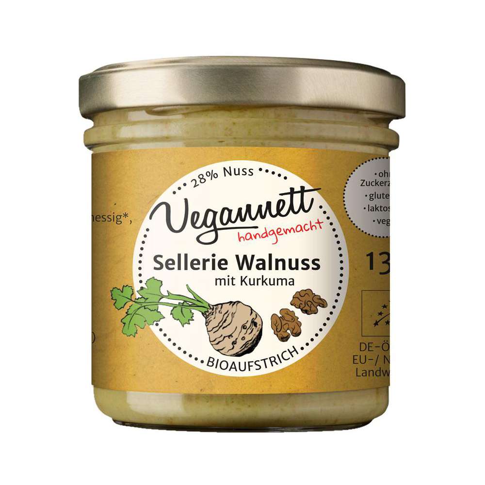 Produktabbildung Vegannett Bio Brotaufstrich, Sellerie-Walnuss-Kurkuma