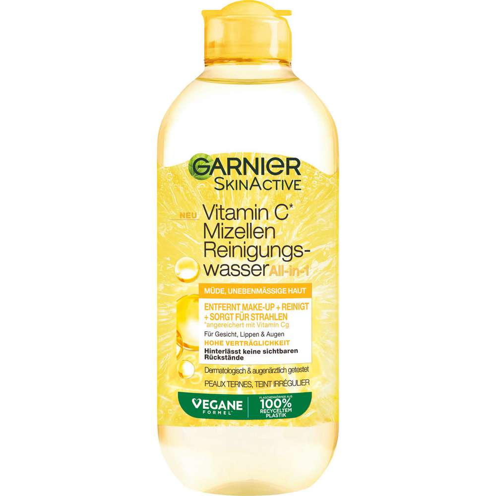 Produktabbildung Garnier Mizellen Reinigungswasser All-in-1 mit Vitamin C, müde, unebenmässige Haut