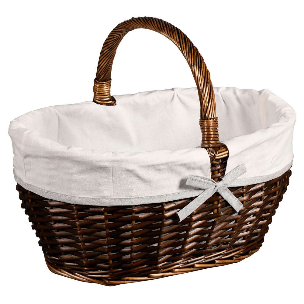 Produktabbildung Ligno Einkaufskorb mit Textilfutter, braun