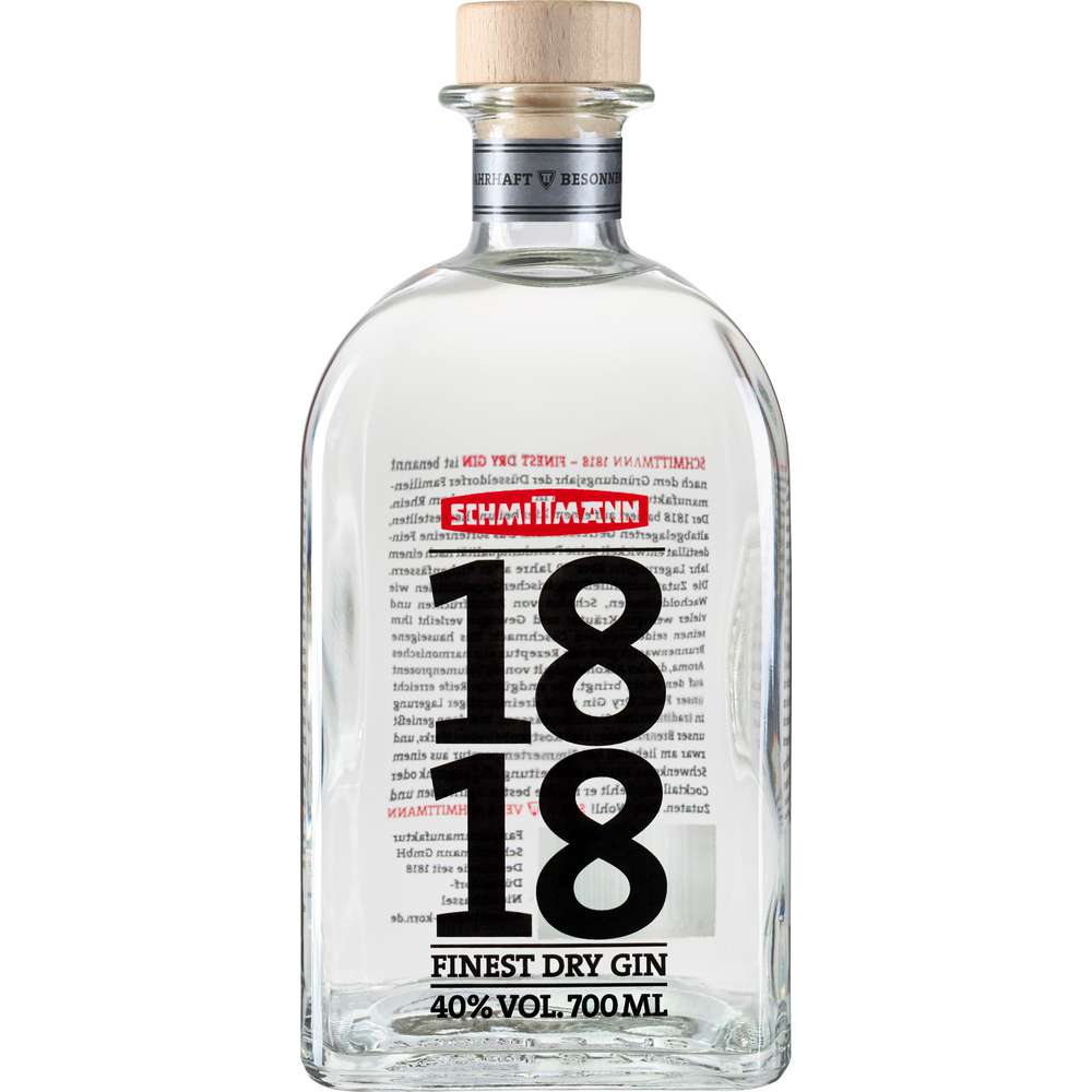 Produktabbildung Schmittmann Dry Gin 1818 40%
