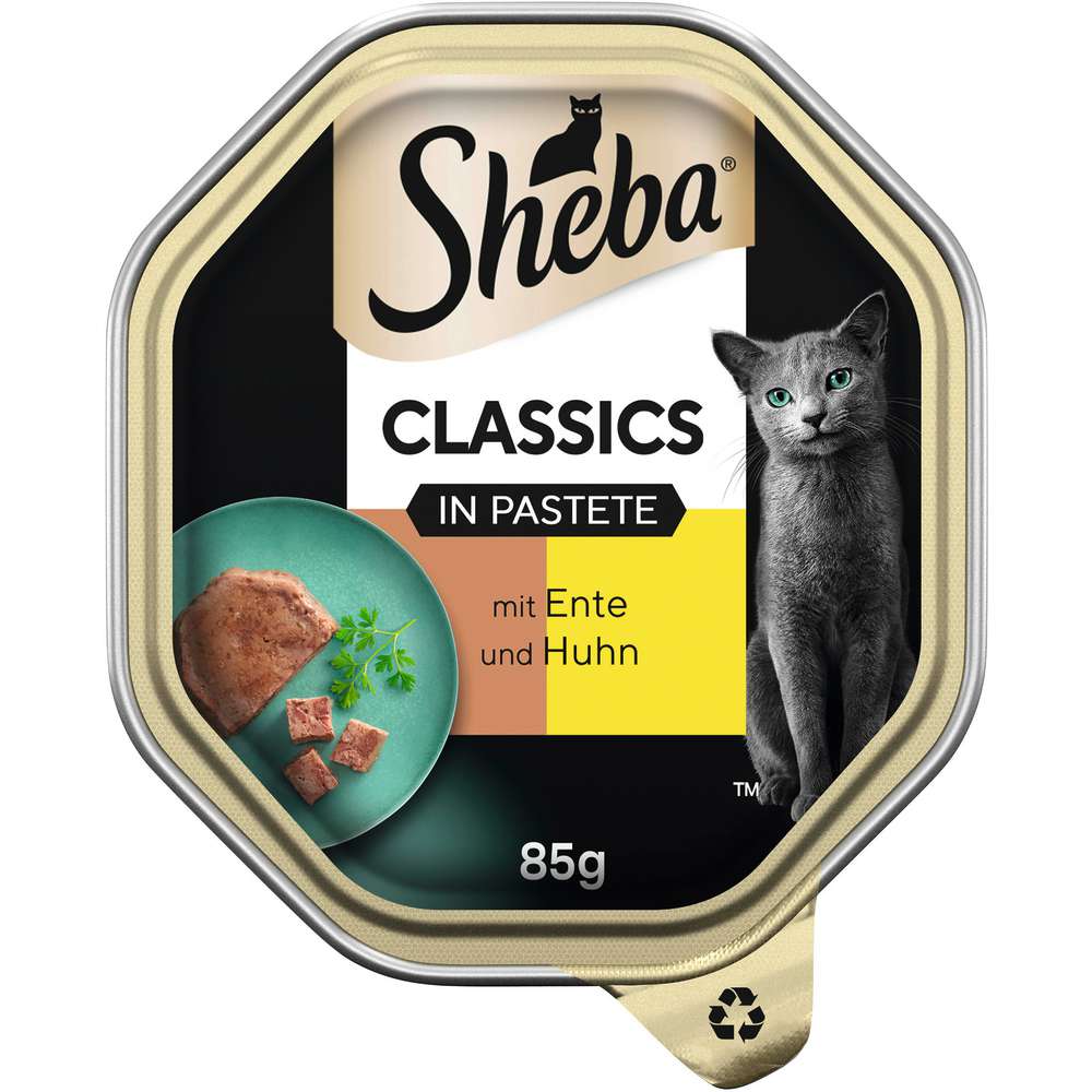 Produktabbildung Sheba Katzen-Nassfutter Classics in Pastete, Ente/Huhn