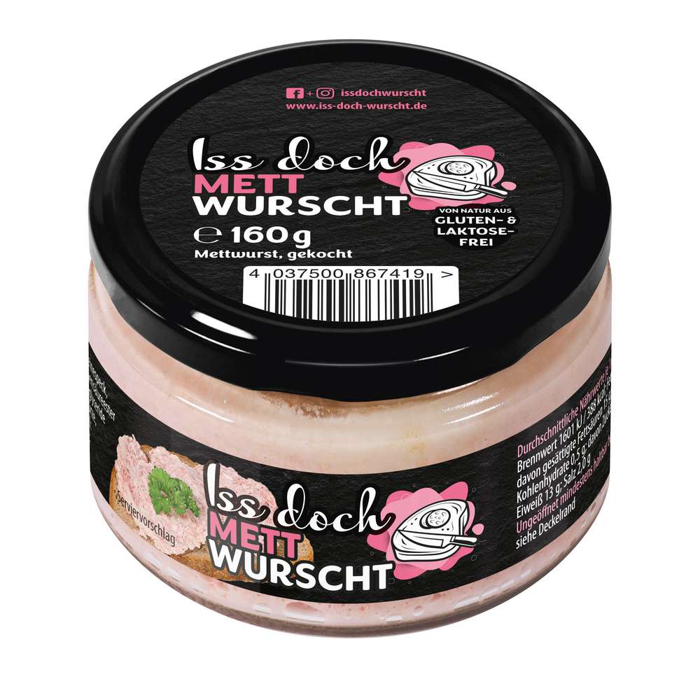 Produktabbildung Iss doch Wurscht Mettwurst gekocht, Mettwurscht