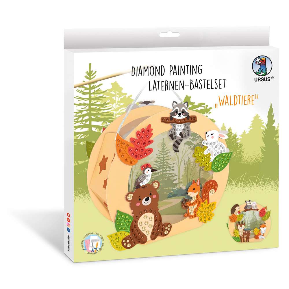 Produktabbildung Ursus Diamond Painting Laternen-Bastelset Wald