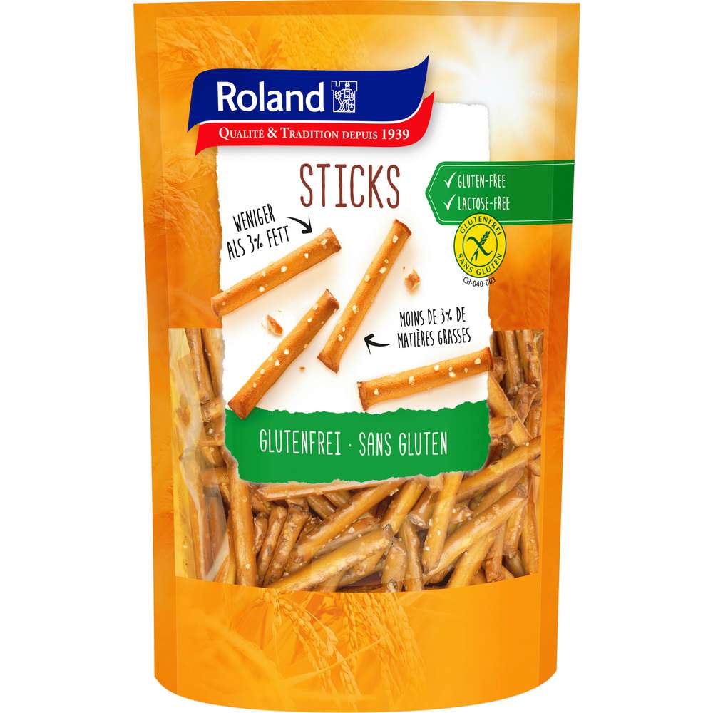 Produktabbildung Roland Sticks 100g, Glutenfrei
