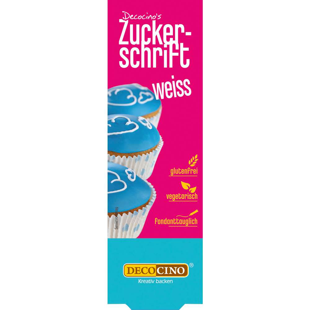 Produktabbildung Dekoback Zuckerschrift weiß