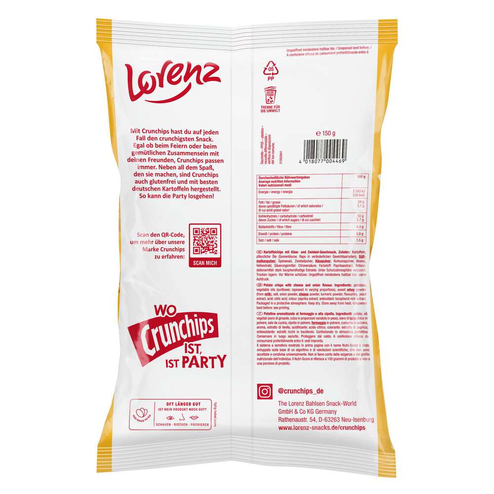 Produktabbildung Lorenz Chips Crunchips Cheese & Onion