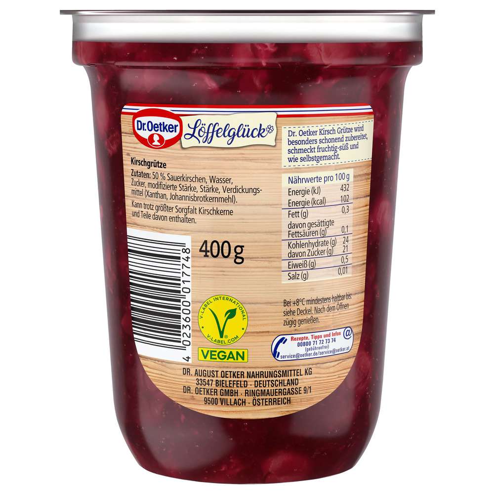 Produktabbildung Dr. Oetker Kirsch Grütze, Löffelglück