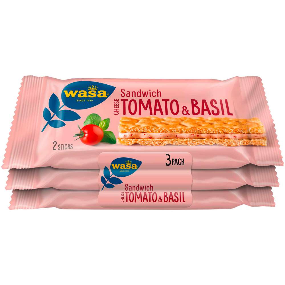 Produktabbildung Wasa Knäckebrot Sandwich, Cheese Tomato & Basil
