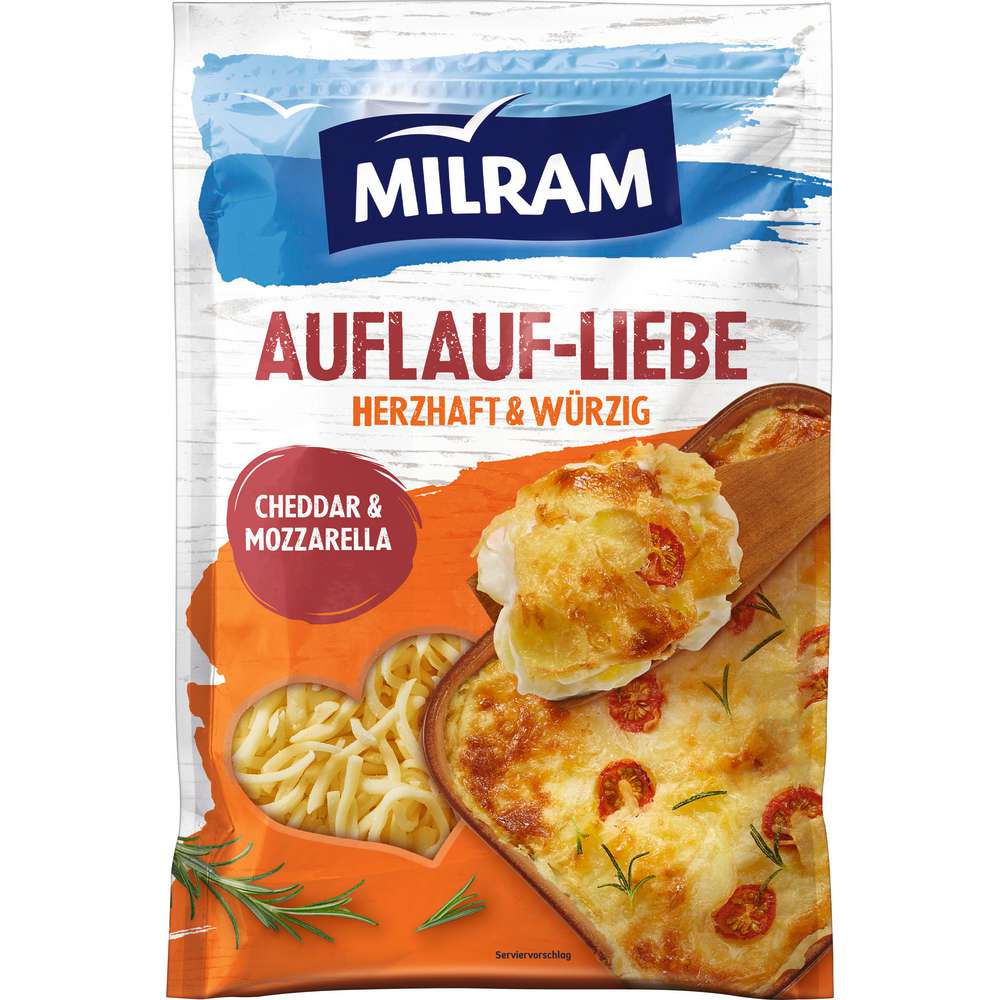 Produktabbildung Milram Reibekäse Auflaufliebe