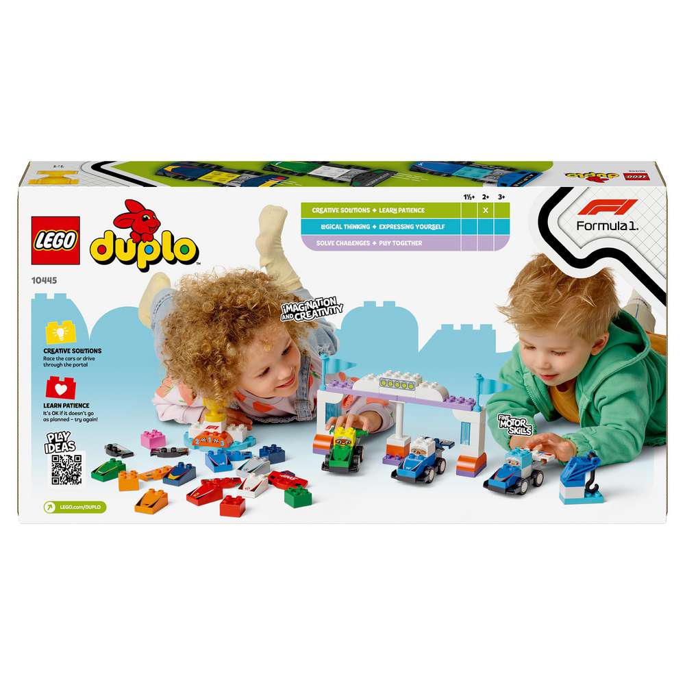 Produktabbildung Lego LEGO DUPLO Town F1 Team Rennautos mit Rennfahrern 10445