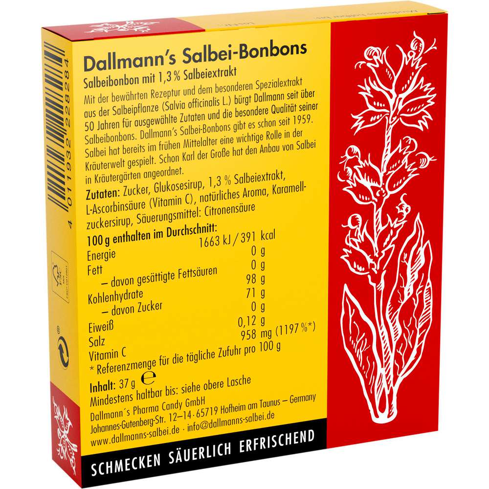 Produktabbildung Dallmann's Salbei Bonbons