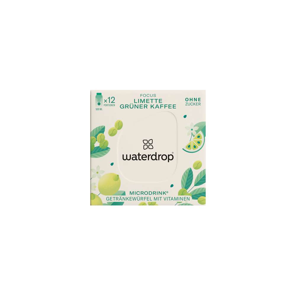 Produktabbildung Waterdrop Microdrink, Getränkewürfel mit Vitaminen, Limette Grüner Kaffee