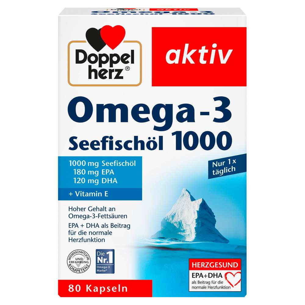 Produktabbildung Doppelherz Omega-3 Seefischöl 1000 Kapseln
