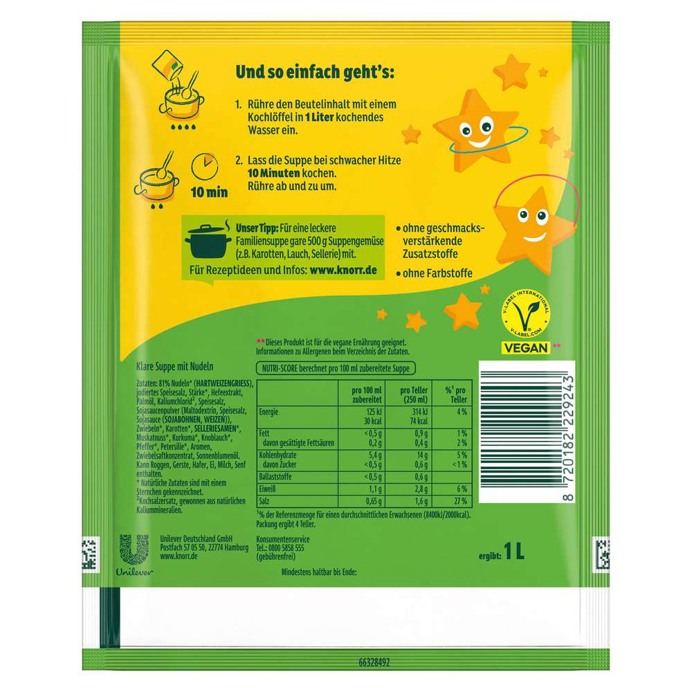 Produktabbildung Knorr Suppenliebe, Sternchensuppe