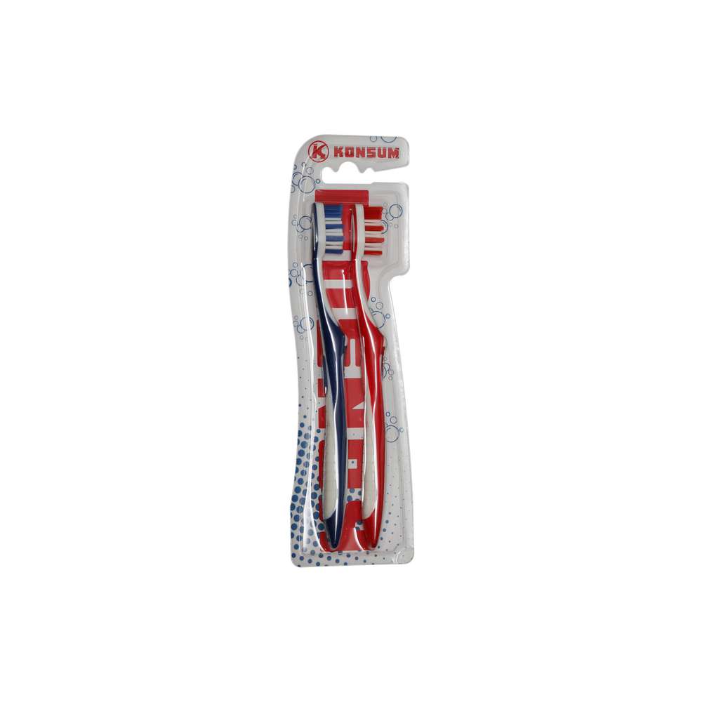 Produktabbildung Konsum Premium Zahnbürsten, 2er Pack