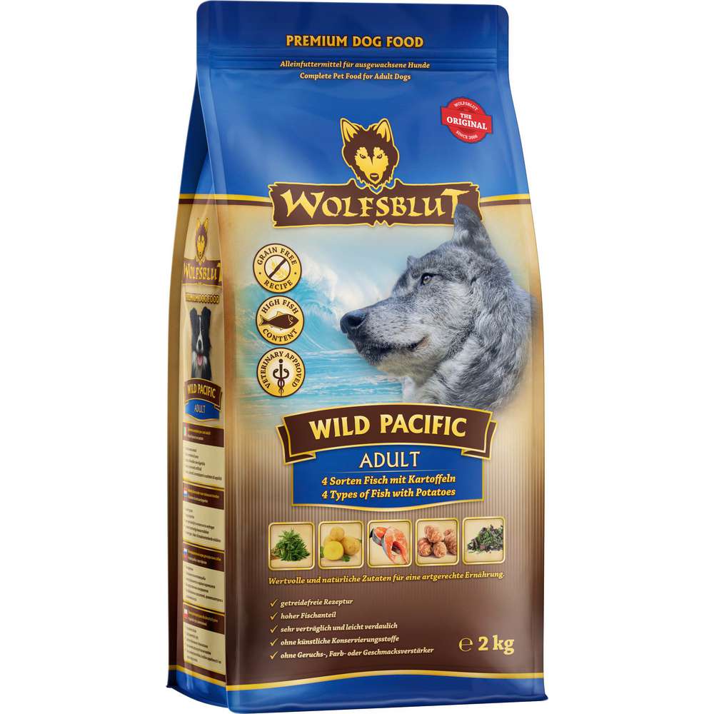 Produktabbildung Wolfsblut Hunde-Trockenfutter Wild Pacific Adult, Fisch/Kartoffeln