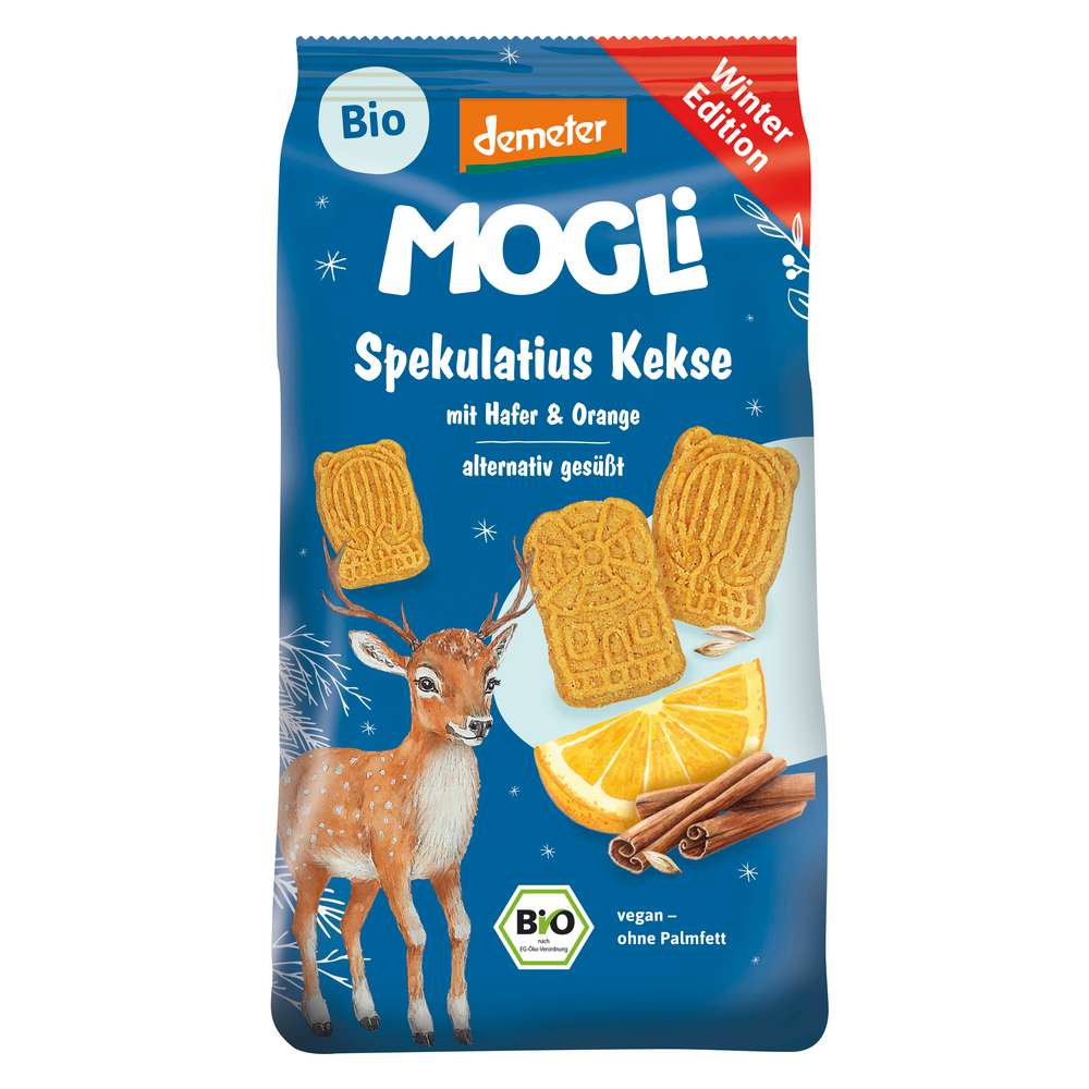 Produktabbildung MOGLi Demeter Bio Kekse Spekulatius/Orange